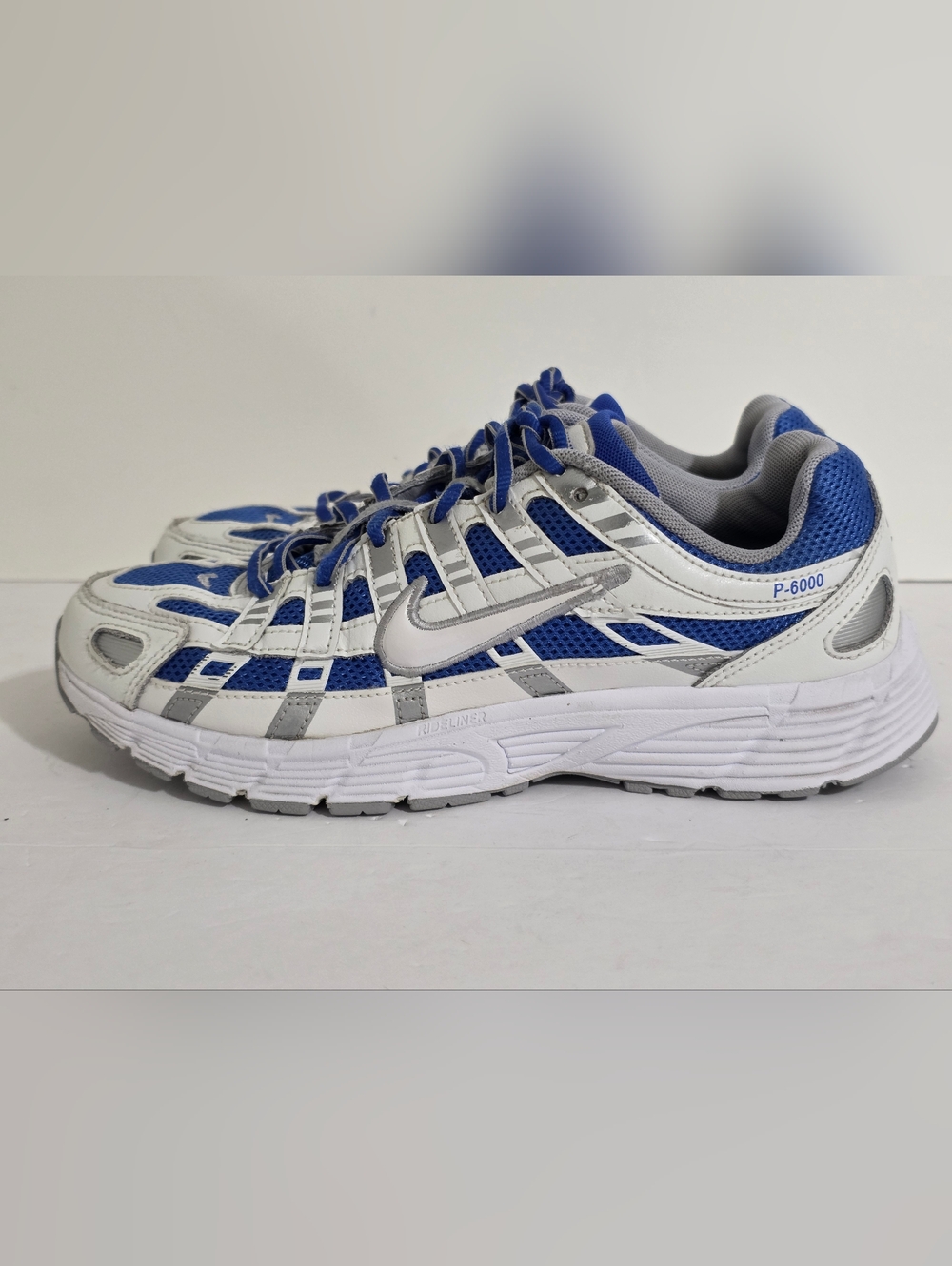 Nike P-6000 White & Blue Athletic Sneakers